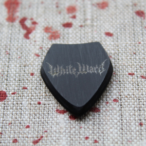 Guitar Pick "White Ward" Black (Test Engraving)